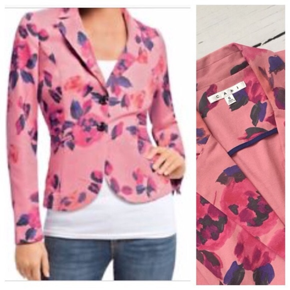 NWT CAbi Floral Blazer Size 8